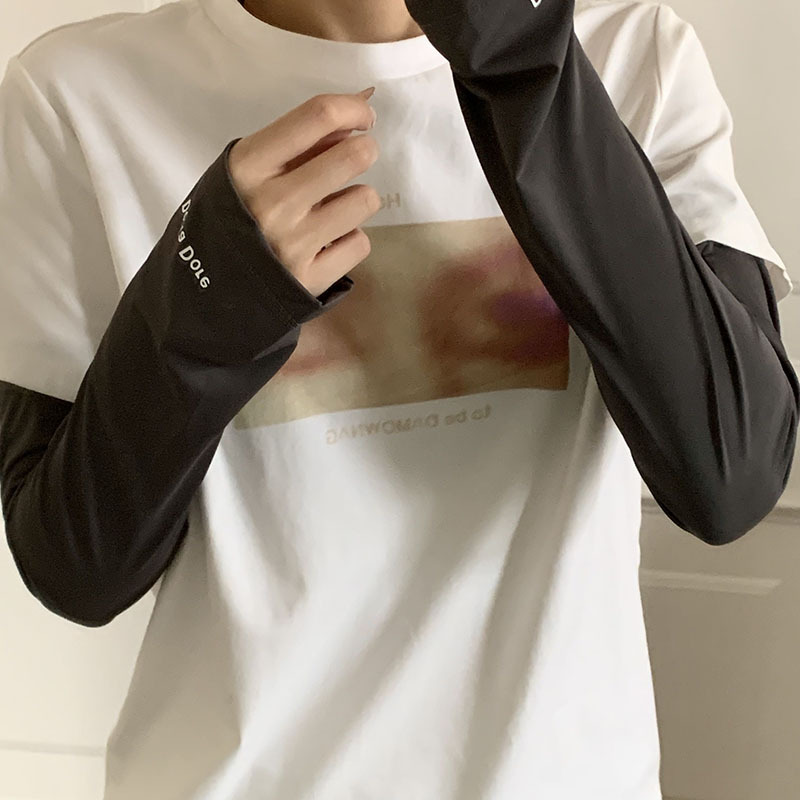 Mangas de hielo de nailon, mangas de seda de hielo, protector de brazo de ciclismo suelto de verano para mujer, cordón de protección UV, mangas de hielo, mangas de protección solar