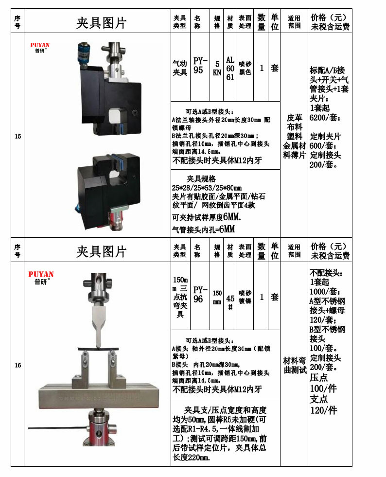 拉力万能试验机夹具9