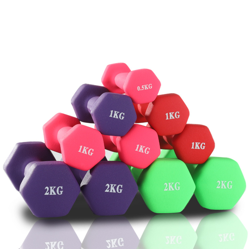 Dumbbell damas fitness conjunto de inmersión hexagonal de hierro KGLB libras personalizadas brazos delgados fábrica de dumbbell al por mayor