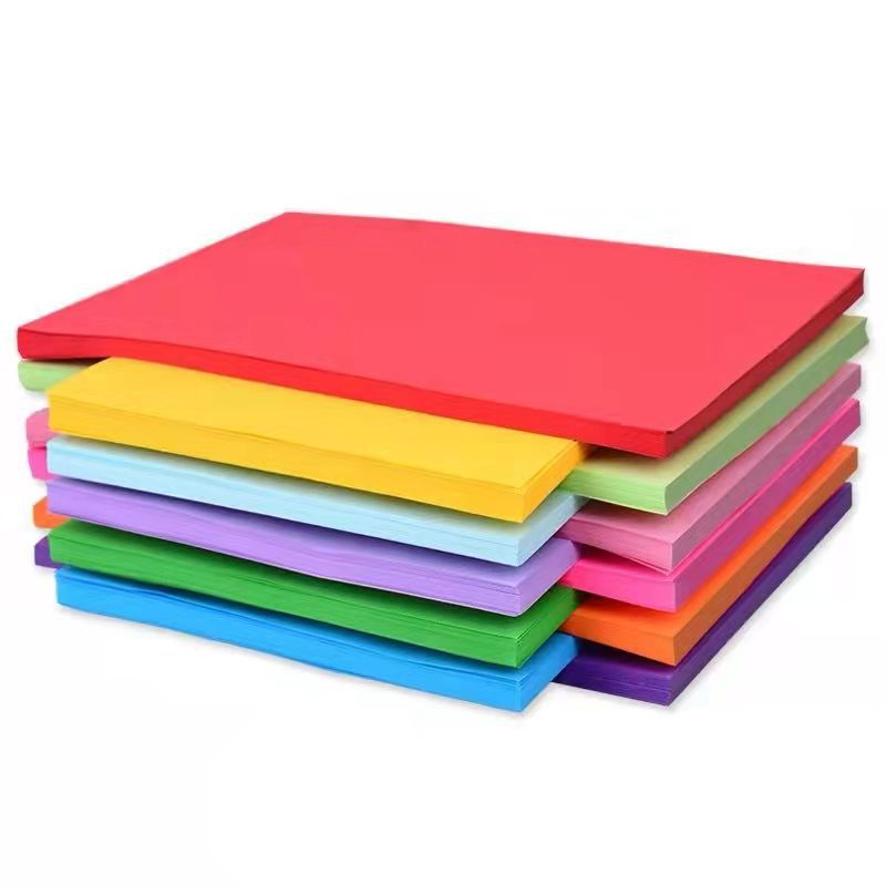 Wholesale 4K colored white 200g children's paper cutting kindergarten craft DIY cardstock linen white cardstock