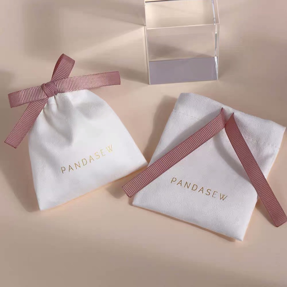 Popular cinta arco cordón pequeño bolsa brocado bolsa joyería almacenamiento bolsa regalo embalaje bolsa