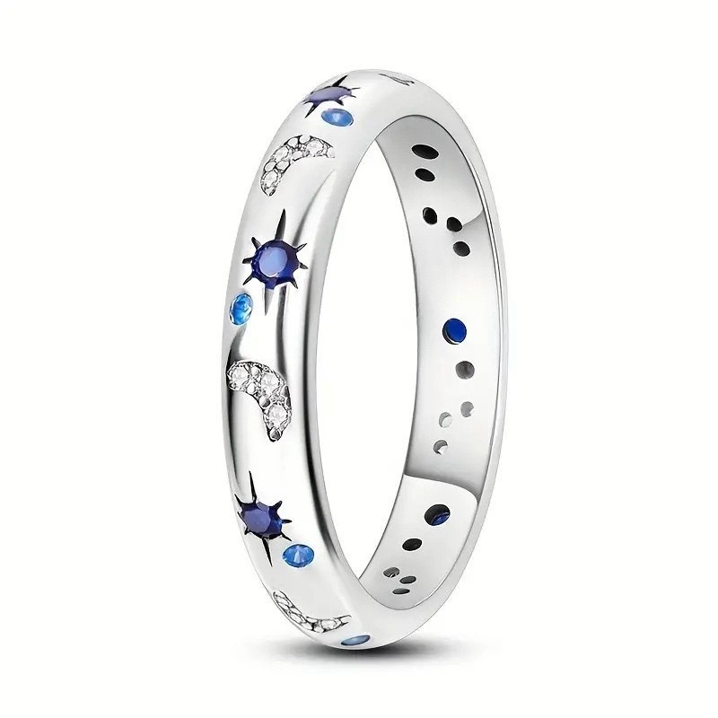 Cross-border Hot Couple Ring Men's and Women's Diamond Star Bright Ring Amazon Food Ring Tide Factory Wholesale