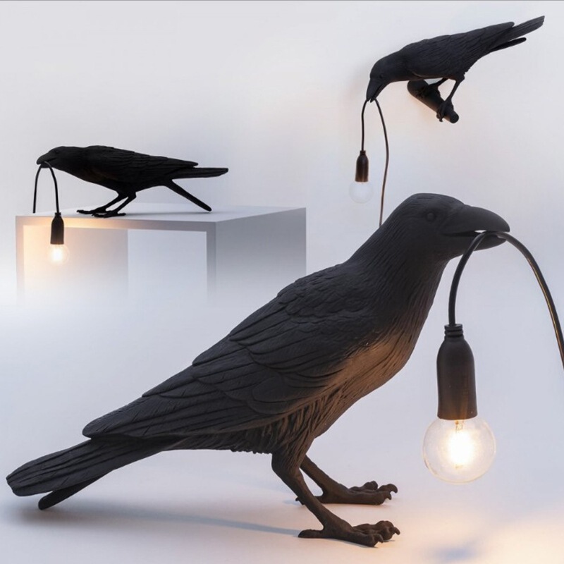 Bedroom Bedside Night Light Modern Animal Black Cross-Border Auspicious Bird Table Lamp Crow Wall Lamp Design Bedside Table Bedroom Bedside Night Light Modern Animal Black Cross-Border Auspicious Bird Table Lamp Crow Wall Lamp Design Bedside Table