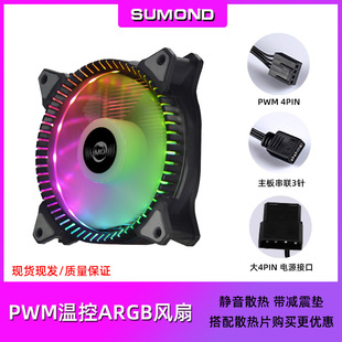 12cmCPU�C���L�Ⱦ�ڤ���΄�؈��������ARGB�o��4pin�ӿ�׃ɫɢ��