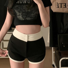 设计感美式穿搭时尚新款纯欲风夏辣妹休闲高腰超短裤女外贸批发