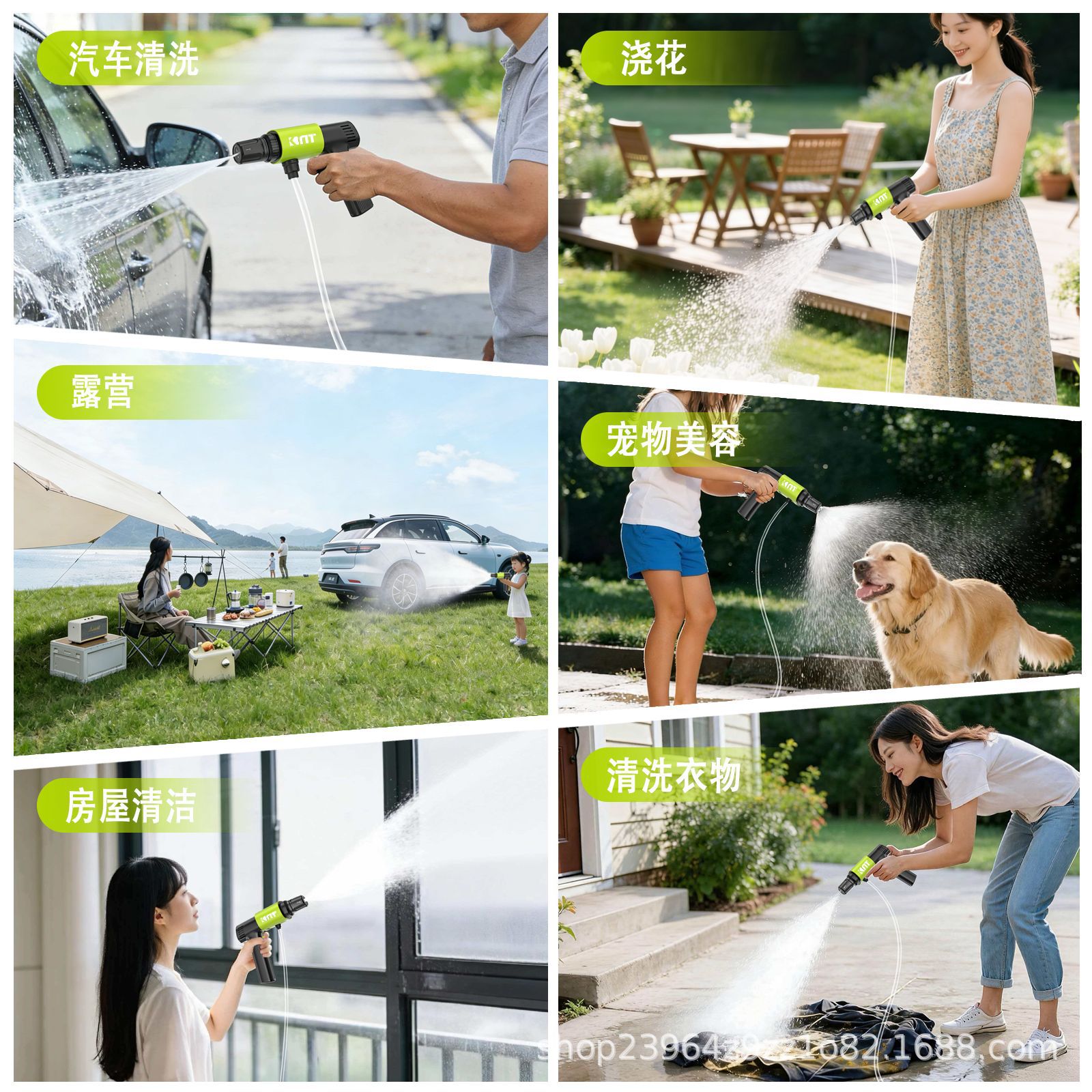 Wholesale Foldable Handle-Type Wireless High-Pressure Cleaning Machine with Led Light, 2600Mah Lithium Battery, Long Battery Life of 60 Minutes