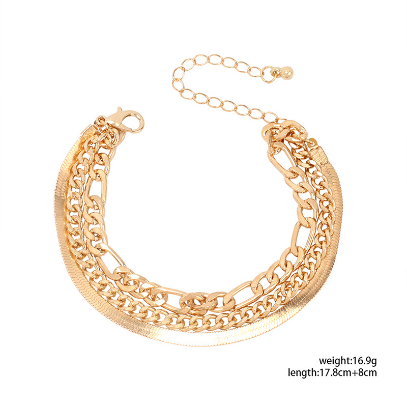 Großhandel Schmuck Schlangenkette Mehrschichtiges Kupferarmband Nihaojewelry display picture 1
