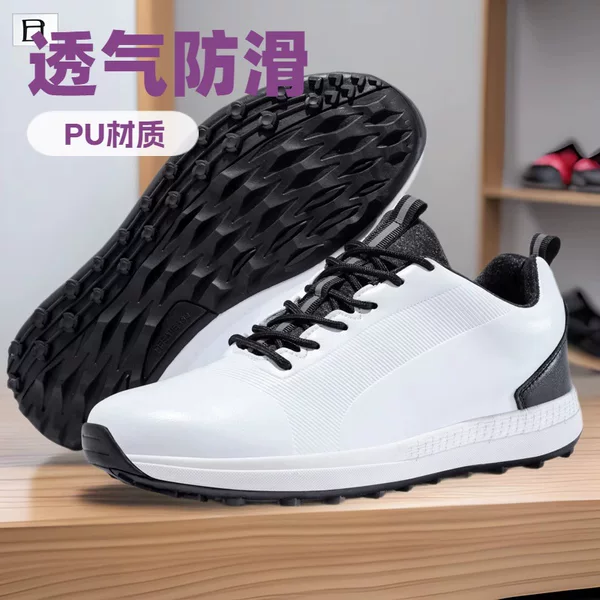 Spring and Summer New Golf Shoes for Men, Breathable Broken Nails, Anti-Slip Knob Buckle, Outdoor Casual Sports Shoes, Size 47