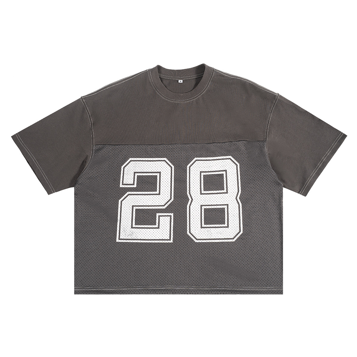 ETAI Hombre| Camiseta deportiva americana, camiseta de estilo, marca de moda masculina, tela de malla de alta calidad, línea de contraste de color, manga corta, ancha