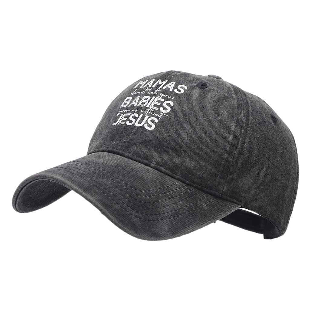 Gorra de béisbol estilo americano con letras vintage lavadas para mujer, gorra de moda retro para hombre, gorra informal de primavera y verano.