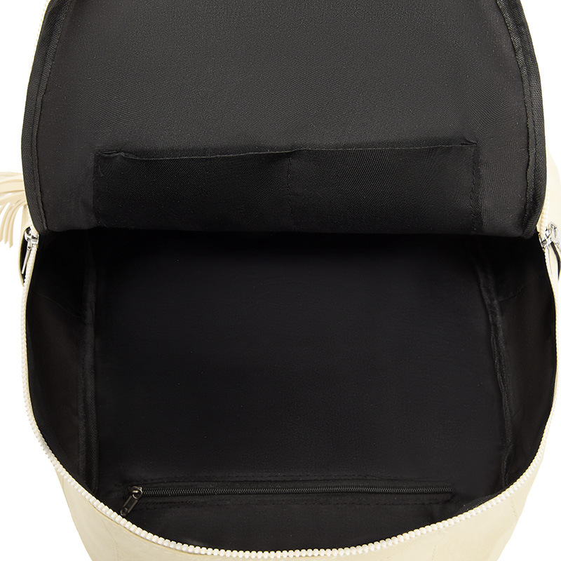 2024 nuevo estilo borla mochila de cuero suave para mujer costura moda retro ocio transfronterizo mochila de gran capacidad para viajeros