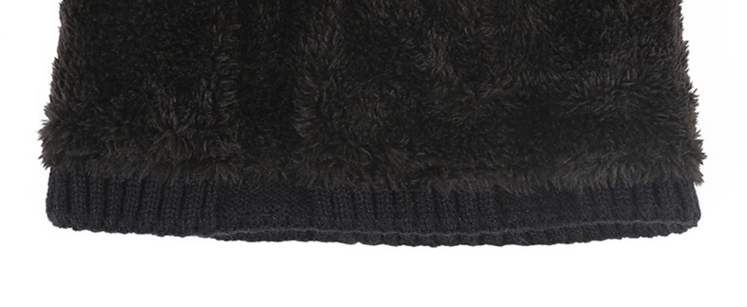 Chapeau d'extérieur extra épais pour homme, bonnet d'hiver en laine cachemire avec pull thermique en cachemire, bonnet en coton tricoté, chapeau résistant à l'hiver_voghion.com