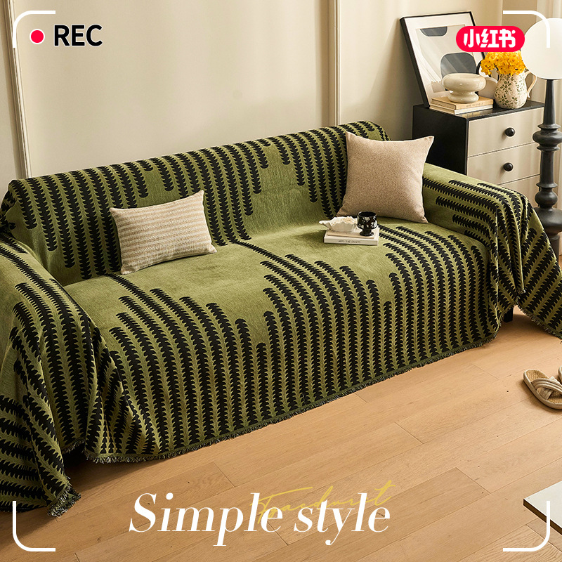 Sofá cubierta 2024 popular nueva toalla de sofá cuatro estaciones general cubierta de sofá tela de cubierta única manta sofá cojín