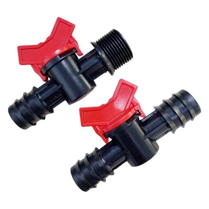 Válvula de Bola Recta para Tubo PE 25mm 3/4 de POM Resistente al Sol