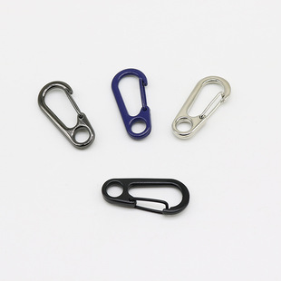 Wholesale zinc alloy spring buckle electrophoresis black mini hook simple mountaineering buckle simple quick hook buckle comes
