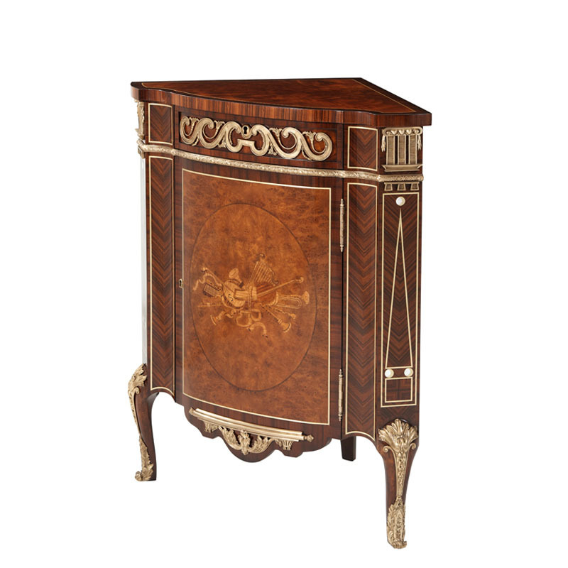 英式亞歷山大別墅角櫃拉卡薩新古典客廳烤漆牆櫃樣板房儲物裝飾櫃