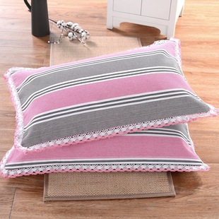 C^Lace Old Coarse Cloth Pillowcases Wholesale Pure Cotton Thickeneded Large Envelope Style Adult Pillowcases 48Cmx74C