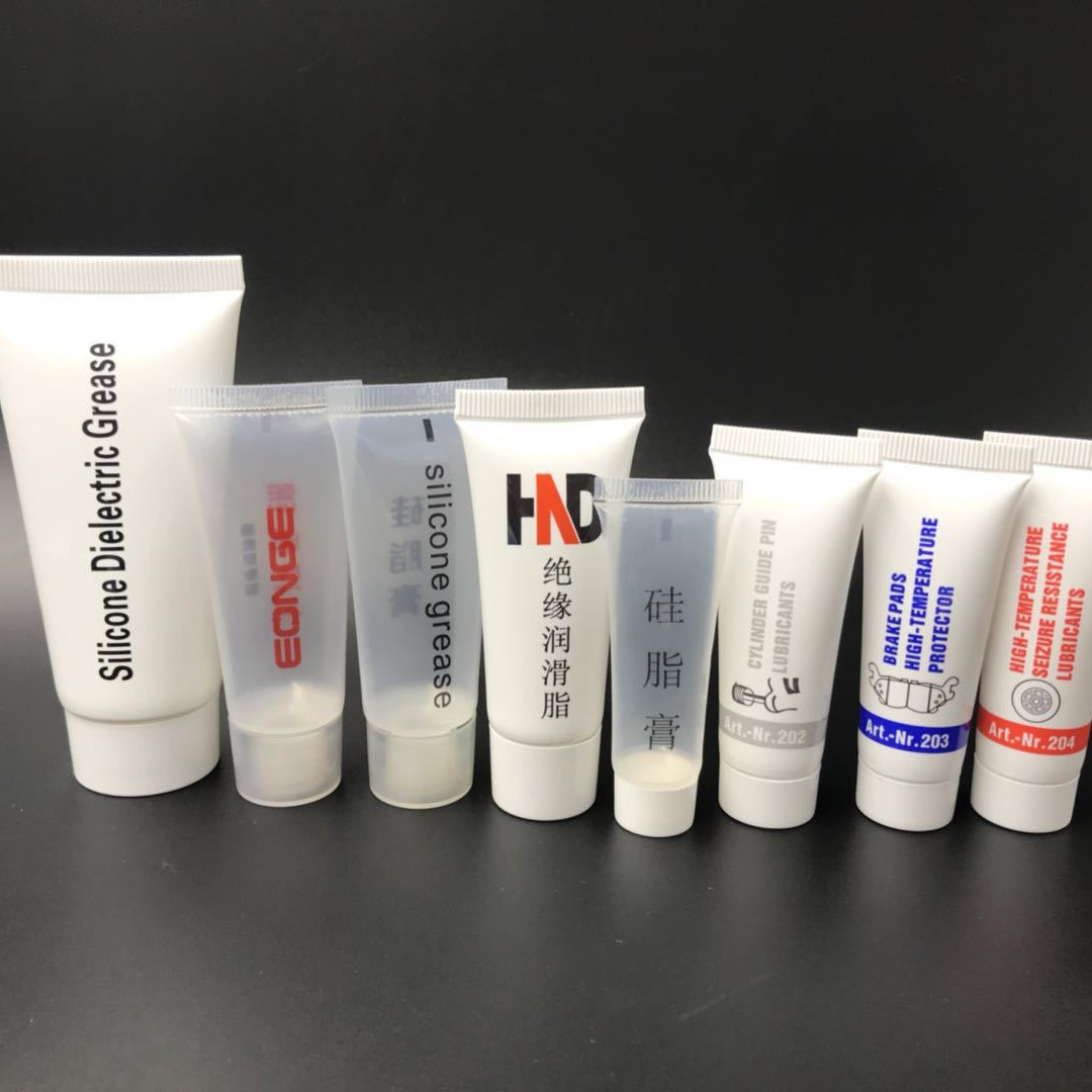 Factory LOGO custom silicone grease cream insulation grease PE plastic packaging hose