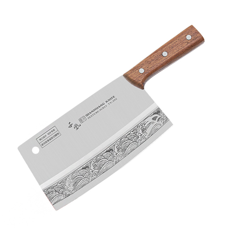 Longshui Qianqian forged stainless steel kitchen knife household slicing knife restaurant chef knife vegetable market meat selling split kitchen