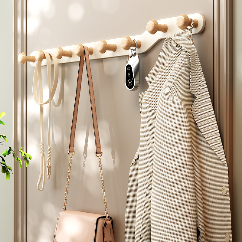 Creative Door Hook Hanger for Hanging Clothes, No-Drill Bedroom Door Storage Rack for Clothes and Bags, Clothes Hook, Row Hook, Adhesive Hook