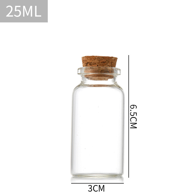 Botella de tubo de bayoneta de 30mm de diámetro que deseen botella de vidrio de corcho Cordyceps botella de medicina botella de té perfumada botella de deriva