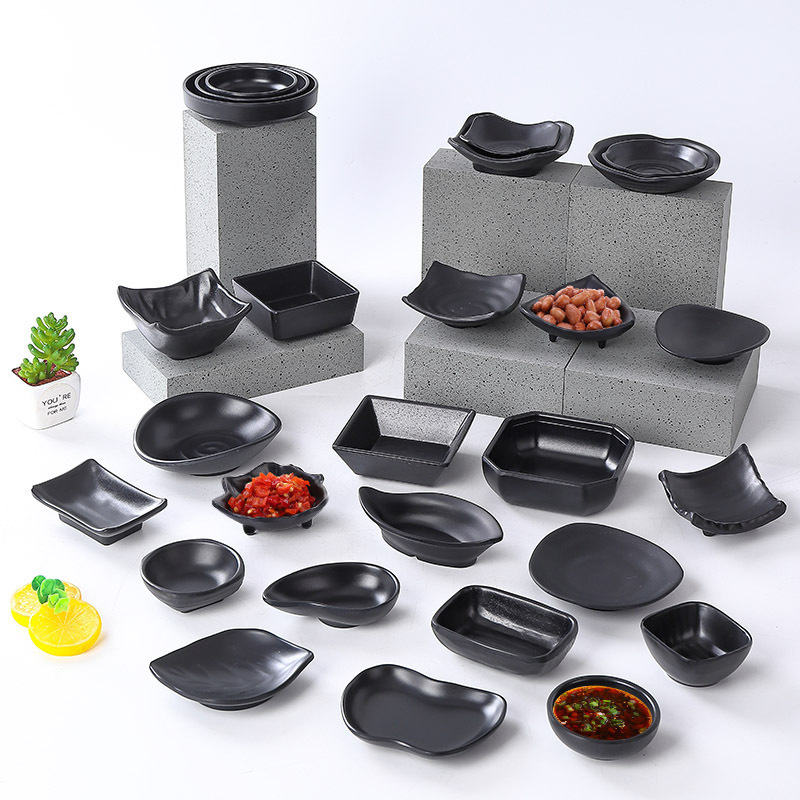 メラミン食器クリエイティブ和風小皿レストランバーベキュー漬物スナック皿鍋レストラン醤油ディップ調味料皿|undefined