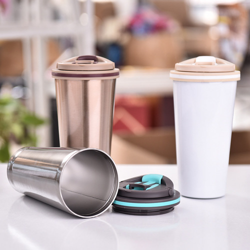 Manufacturer wholesale thermos cup milk tea coffee cup portable men and women accompanying stainless steel mug gift logo water cup