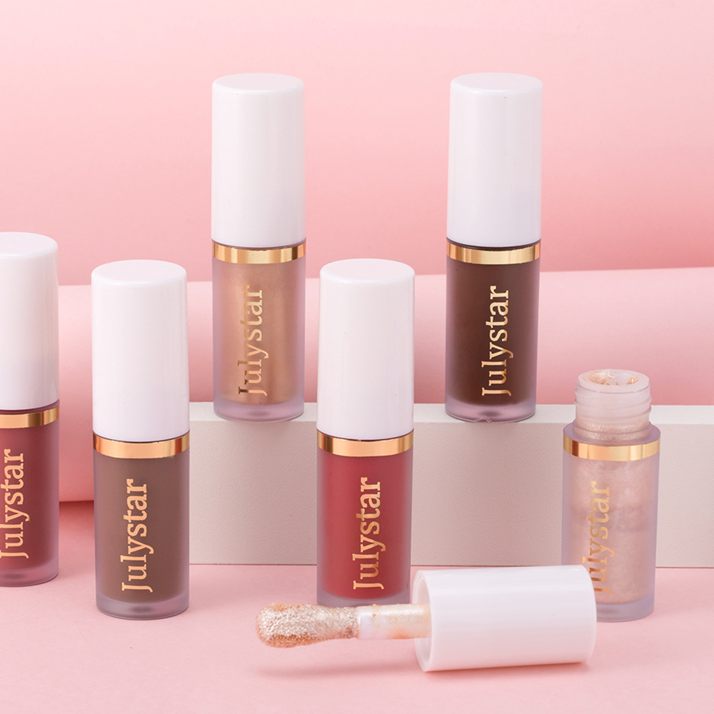 Julystar Facial Blush, Long-lasting Pearlescent Lip Brightening, Natural Highlight Contouring Liquid Set Wholesale undefined