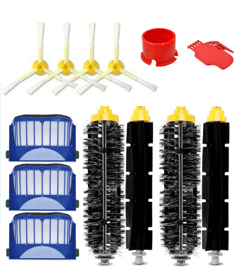 Barredora accesorios adecuados para iRobot Roomba 600 Series filtro pantalla lateral cepillo de goma accesorios de limpieza de consumibles