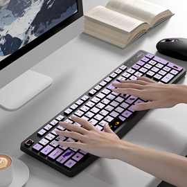 2.4G无线键盘鼠标女生电脑办公高颜值键盘鼠标套装工厂特价直销