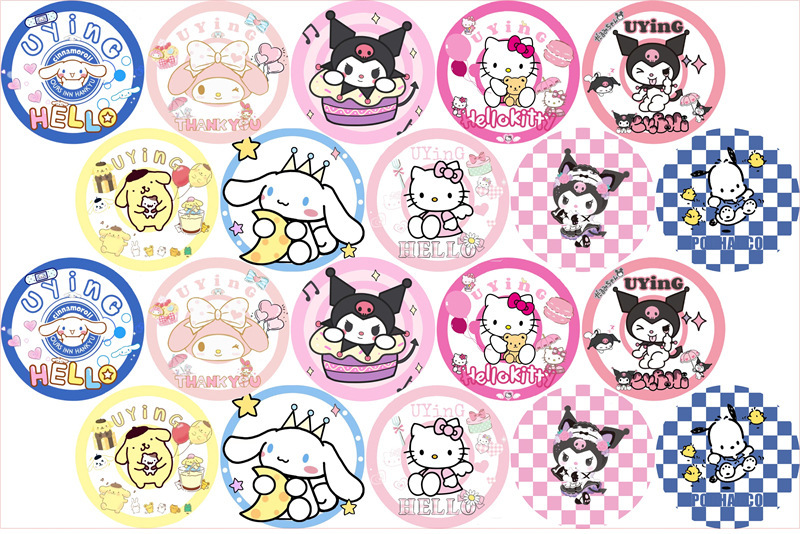 ディザトーン卸売り双透サンリオ200以上のかわいい一枚アクリル手作りdiy材料アニメシール|undefined