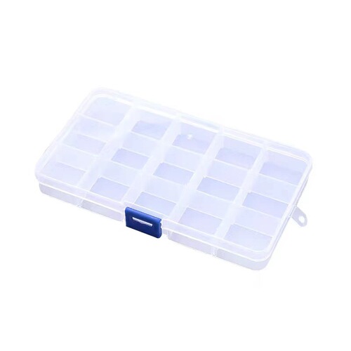 Transparent plastic jewelry box multi-compartment component earring storage box tool accessories bead small parts organizer