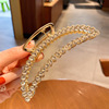 Hairgrip from pearl, metal shark, crab pin, hairpins, hair accessory, simple and elegant design