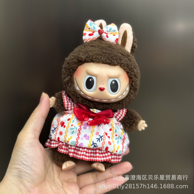 卸売ラブブ labubu ベビー服 17 センチメートルペンダント第一世代と第二世代のビニールぬいぐるみ着替えスーツ|undefined