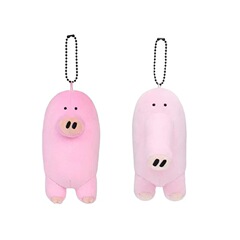 日本長野自虐クマポテトパイぬいぐるみペンダントかわいいピンクの魚腸キーホルダーコレクションケーキ人形