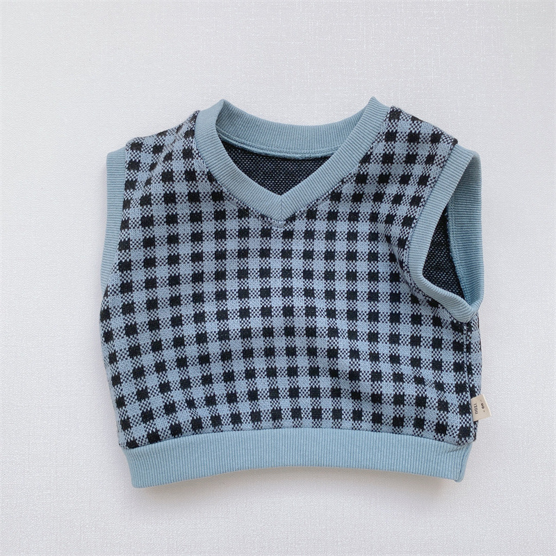 Chaleco de los niños ropa para niños de estilo coreano bebé Chaleco de punto suéter niños y niñas suéter de bebé chaleco suéter de otoño