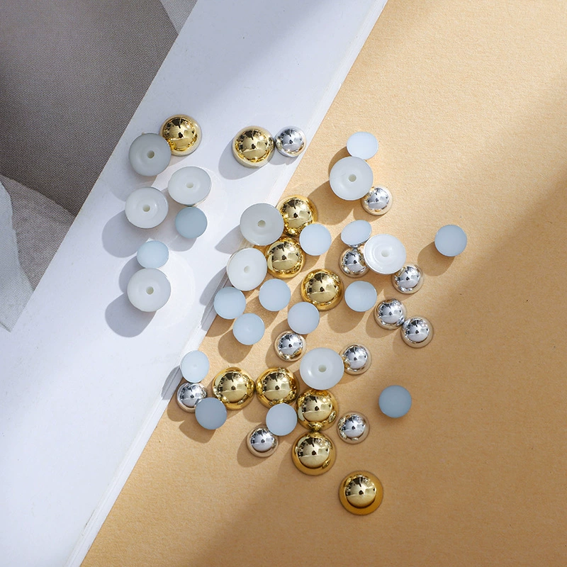 Golden phone case, bag, beads, silver accessories, pearl silver