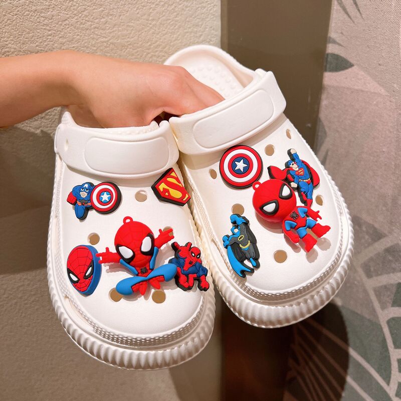 Cartoon Spider-Man series shoes flower shoes buckle hole shoes accessories detachable three-dimensional slippers sandals decorative buckle wholesale Cartoon Spider-Man series shoes flower shoes buckle hole shoes accessories detachable three-dimensional slippers sandals decorative buckle wholesale