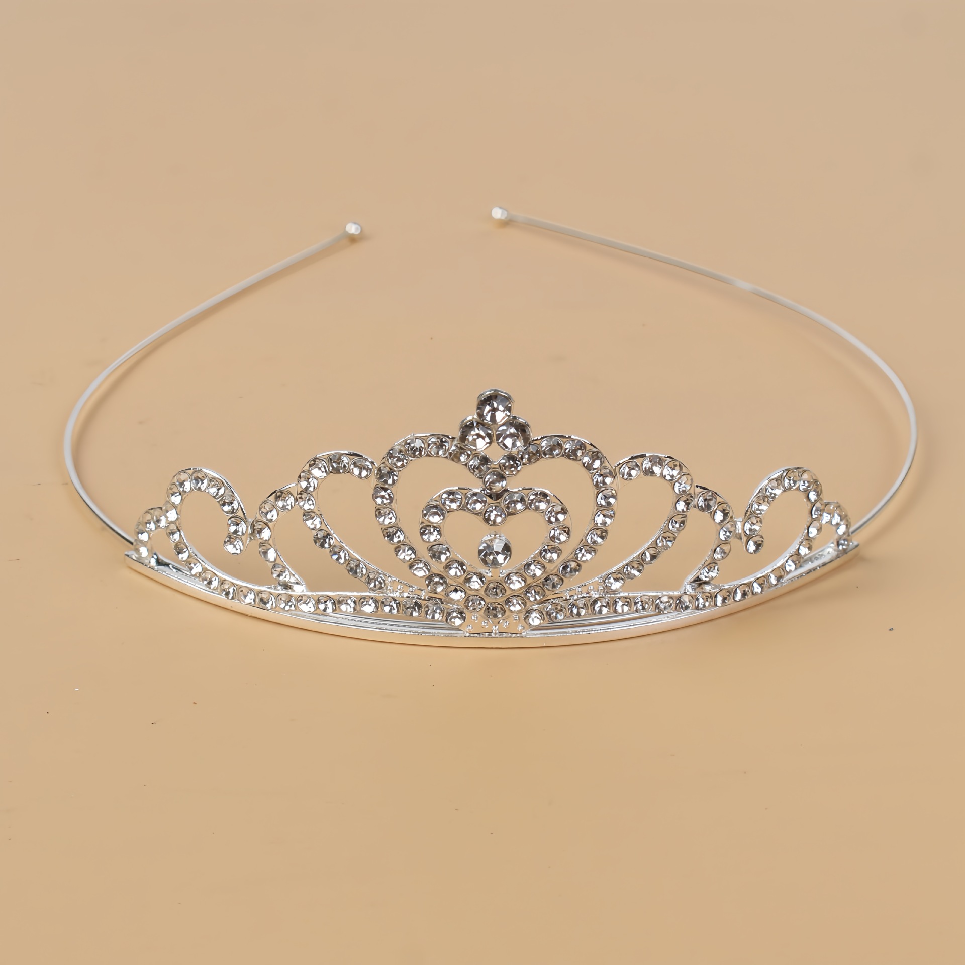 Princesa de cristal coreana corona de novia diamante de cristal anillo de cabello estudio de fotos accesorios para el cabello vestido de boda