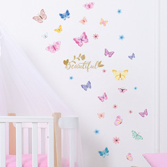 LD64143清新蝴蝶臥室客廳出租屋家居裝飾牆貼畫自粘