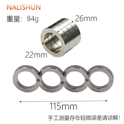Self-Defense Tool Metal Four-Finger Knuckle Ring, Foldable Self-Defense Ring, Survival Four-Finger Ring, Survival Window-Breaking Ring (Other Automotive Safety Supplies) - portable-survival-ring