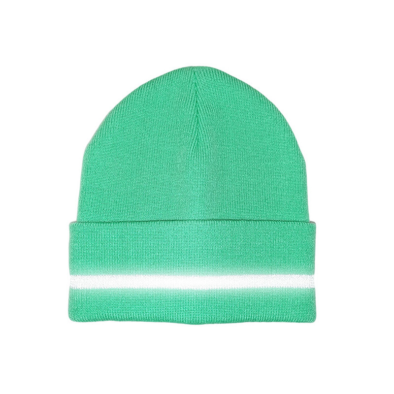 Sombrero de punto Shun Zun, sombrero de tablero de tira reflectante acrílica, abrigo de invierno, luz nocturna, gorro reflectante, sombrero de lana