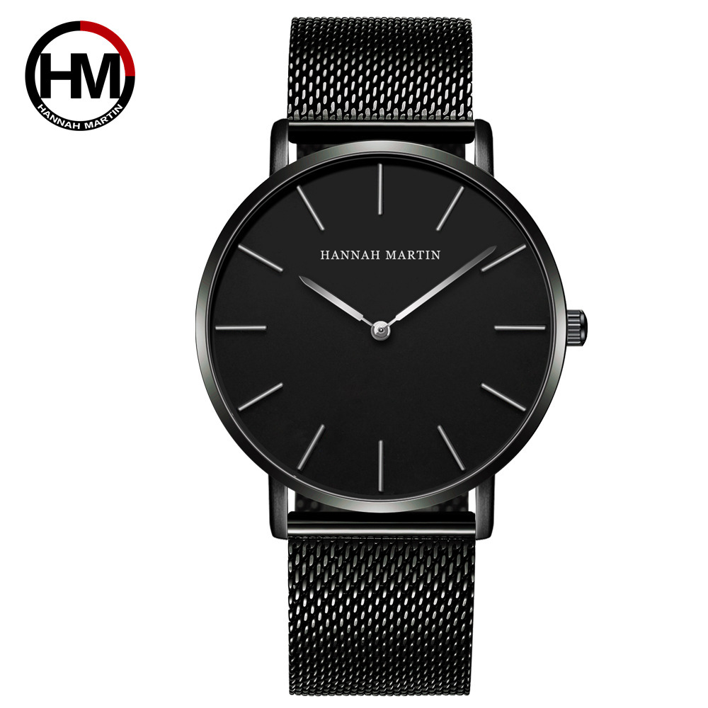 Montre à maille tissée en acier de précision de 40mm, avec montre fine à Quartz Simple et étanche pour hommes, populaire, nouvelle collection 2025_voghion.com