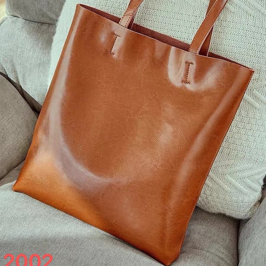 (2개) WESTAL 새로운 COWHIDE 여성용 가방 패션 여성 가방 간단한 토트 백 대용량 패션 휴대용 쇼핑백