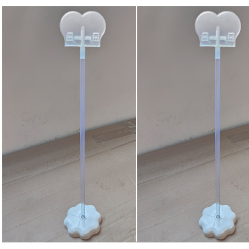 Balloon Support Rod with Hard Transparent Plastic Wave Ball, Popular Balloon Aluminum Film Balloon Handheld Support Rod