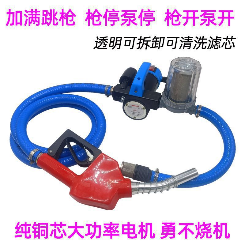 抽油泵电动柴油12v伏24v220v加油机自吸泵抽油加油小型大功垒德株