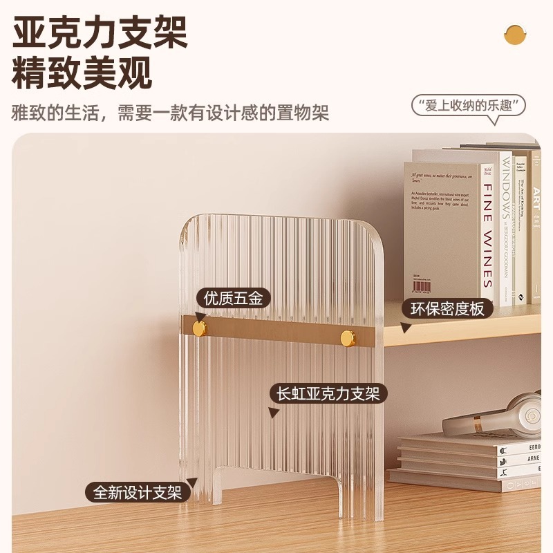 Estante de escritorio de acrílico Estante de acabado de encimera de oficina Estante de escritorio de varias capas Estante de almacenamiento de tocador