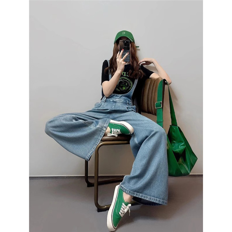 Fashion Light Luxury All-match Western Style Women's Summer 2025 New Korean Style Age-reducing Wide Leg Pants Low Waist Line Denim Belted Pants