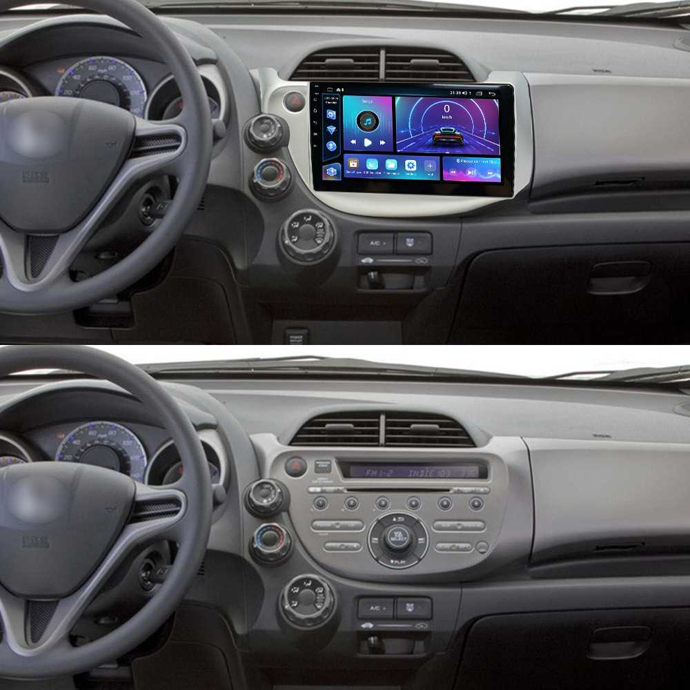 Aplicable a la pantalla de control central de cuatro núcleos / ocho núcleos de la navegación integrada de automóviles de Honda Fit Android de 07 - 14