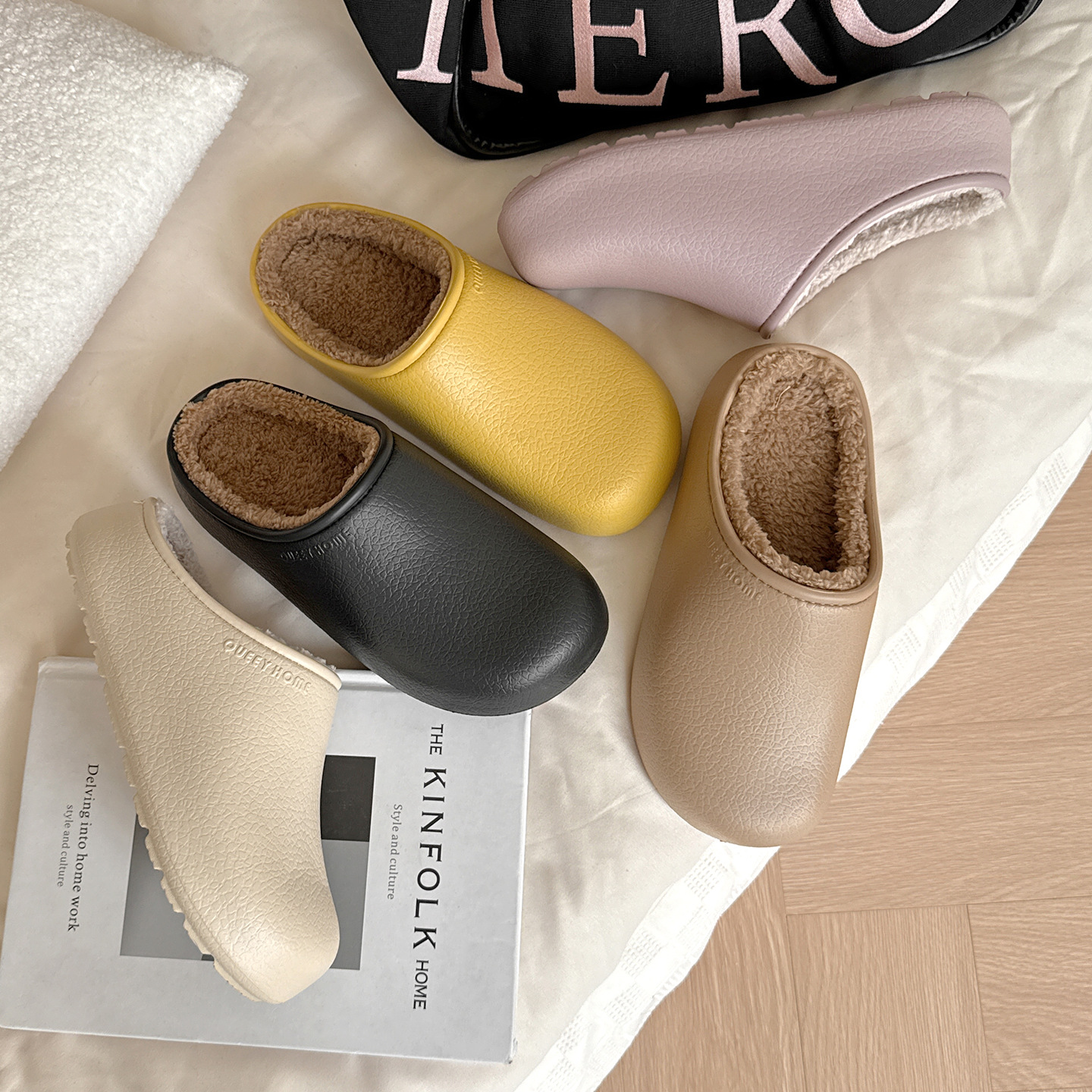 Bavlnené papuče Birkenstock pre ženy na jesenné a zimné vonkajšie nosenie 2025 nové zamatové všestranné vodeodolné a antibakteriálne poltopánky na špičke s hrubou podrážkou pre mužov